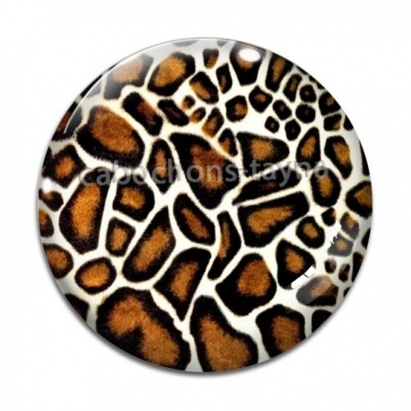 Cabochon Verre - fond peau