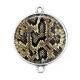 Connecteur Cabochon Argent - peau de serpent