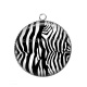Pendentif Cabochon Argent - fond peau