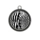 Pendentif Cabochon Argent - fond peau