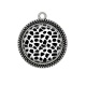 Pendentif Cabochon Argent - fond peau