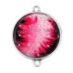 Connecteur Cabochon Argent - plume