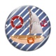 Cabochon Verre - bateau