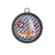 Pendentif Cabochon Argent - bateau