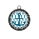 Pendentif Cabochon Argent - ancre de bateau