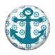 Cabochon Verre - ancre de bateau