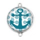 Connecteur Cabochon Argent - ancre de bateau