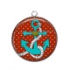 Pendentif Cabochon Argent - ancre de bateau