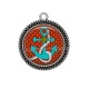 Pendentif Cabochon Argent - ancre de bateau