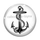 Cabochon Verre - ancre de bateau