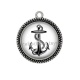 Pendentif Cabochon Argent - ancre de bateau