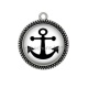 Pendentif Cabochon Argent - ancre de bateau