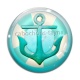 Cabochon Verre - ancre de bateau
