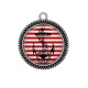 Pendentif Cabochon Argent - ancre de bateau