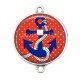 Connecteur Cabochon Argent - ancre de bateau