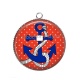 Pendentif Cabochon Argent - ancre de bateau