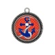 Pendentif Cabochon Argent - ancre de bateau