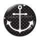 Cabochon Verre - ancre de bateau
