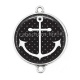 Connecteur Cabochon Argent - ancre de bateau