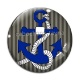 Cabochon Verre - ancre de bateau