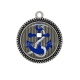Pendentif Cabochon Argent - ancre de bateau