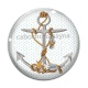 Cabochon Verre - ancre de bateau