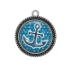 Pendentif Cabochon Argent - ancre de bateau