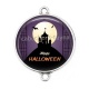 Connecteur Cabochon Argent - Halloween