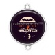 Connecteur Cabochon Argent - Halloween