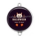 Connecteur Cabochon Argent - Halloween