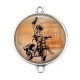 Connecteur Cabochon Argent - motarde