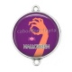 Connecteur Cabochon Argent - Halloween