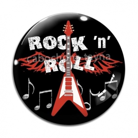 Cabochon Verre - rock N roll