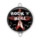 Connecteur Cabochon Argent - rock N roll