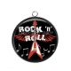 Pendentif Cabochon Argent - rock N roll