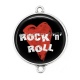 Connecteur Cabochon Argent - rock N roll