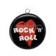 Pendentif Cabochon Argent - rock N roll