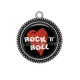Pendentif Cabochon Argent - rock N roll