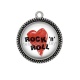 Pendentif Cabochon Argent - rock N roll
