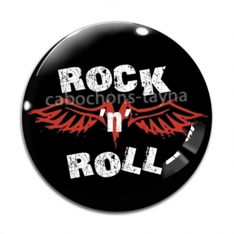 Cabochon Verre - rock N roll