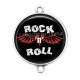 Connecteur Cabochon Argent - rock N roll