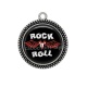 Pendentif Cabochon Argent - rock N roll