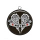 Pendentif Cabochon Argent - rock N roll