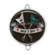 Connecteur Cabochon Argent - rock N roll
