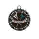 Pendentif Cabochon Argent - rock N roll
