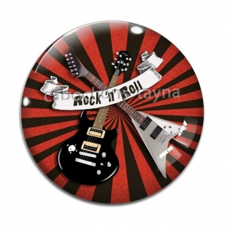 Cabochon Verre - rock N roll