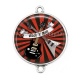Connecteur Cabochon Argent - rock N roll