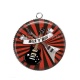 Pendentif Cabochon Argent - rock N roll