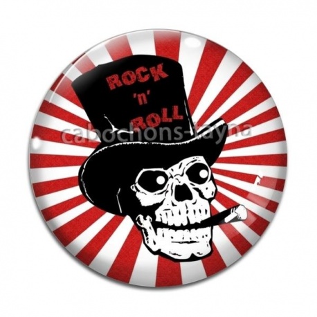 Cabochon Verre - rock N roll