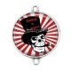 Connecteur Cabochon Argent - rock N roll